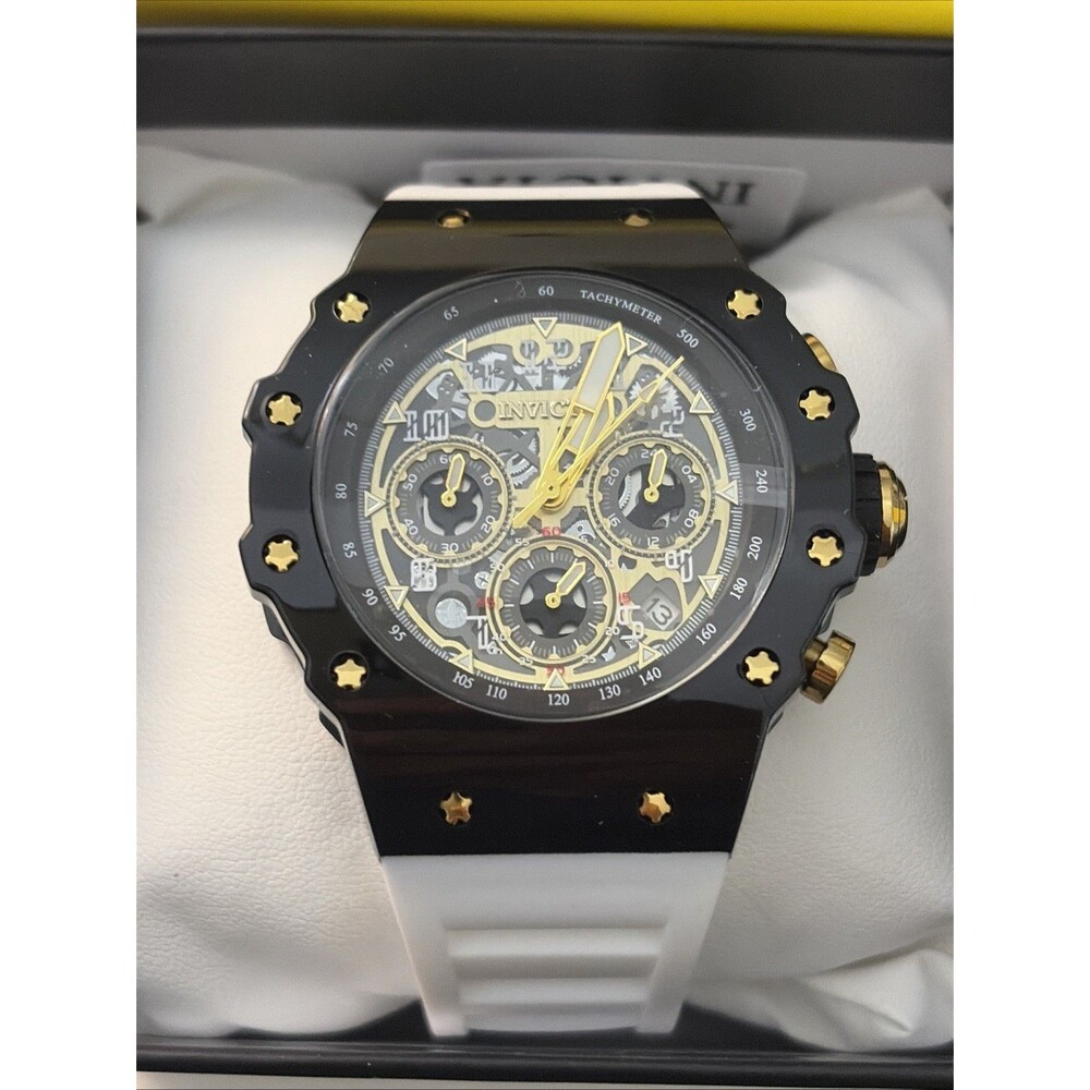 RACING COLLECTION INVICTIA RACING VAULTHAN WATCH 44mm BLACK/White 69653 - Picture 2 of 10